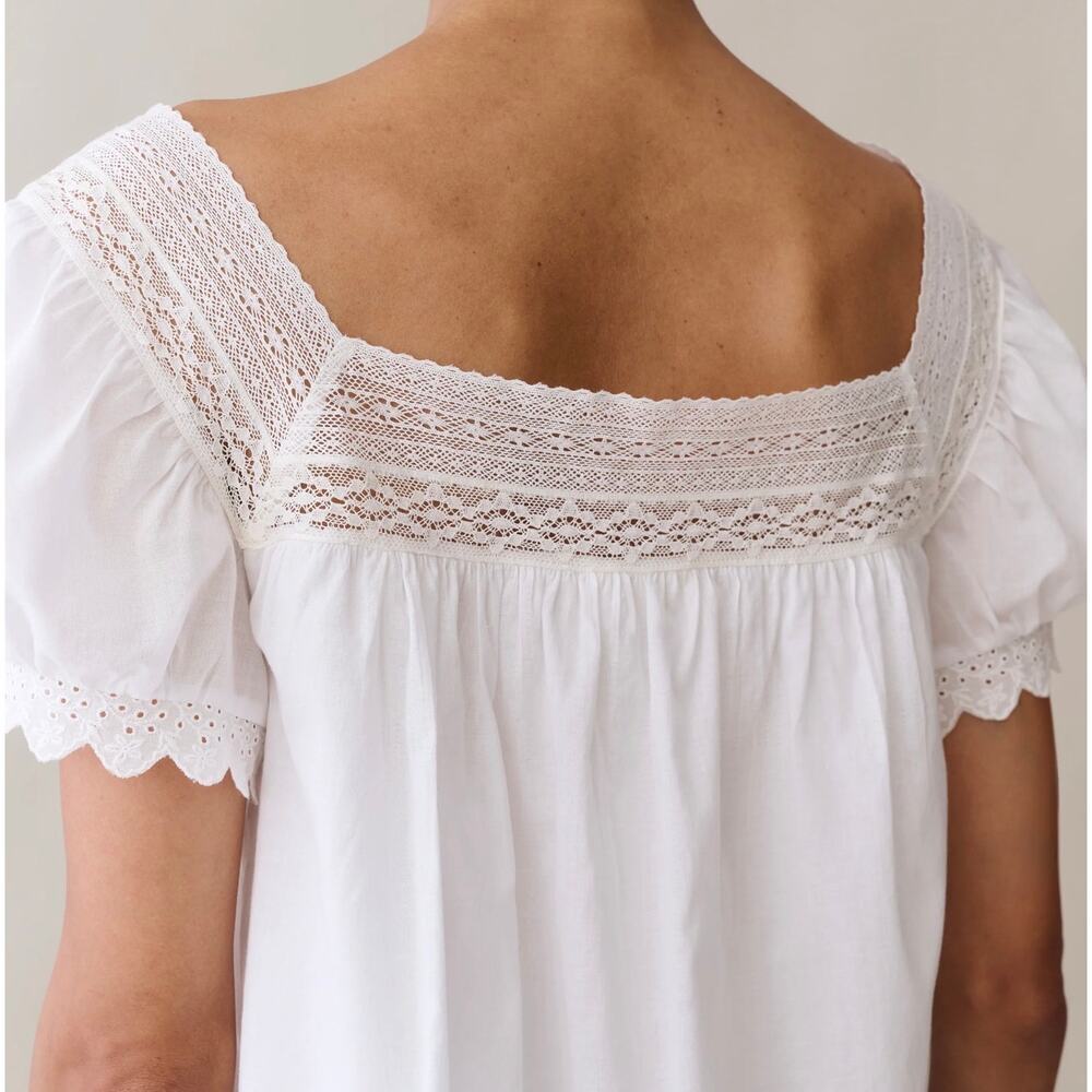 Few Moda sorella Lilibeth Cotton Top white $172 Sz S - Picture 4 of 8
